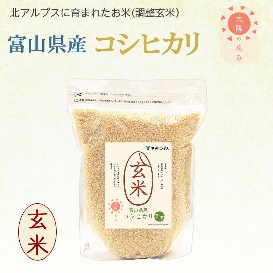 富山県産コシヒカリ 玄米 5kg(5kg×1袋) 令和5年産 ヤマトライス 本店